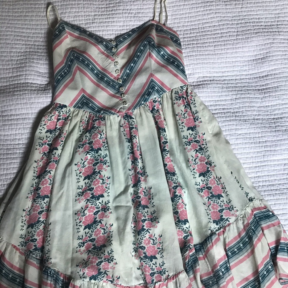 Free People spaghetti strap elastic back dress